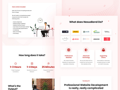 Nexus bond Website(Landing page). landing page nexus bond ui