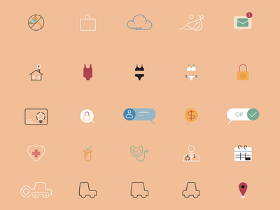 Icon set for explainer video flat illustration icon icon set motion design ui vector