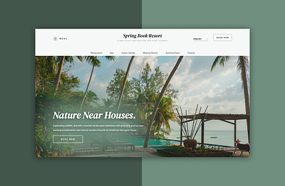 Spring Book Resort branding design illustration logo ui ui design uidesign ux ux design vector