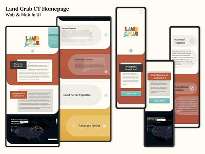 Land Grab CT Homepage UI app branding design interface logo ui