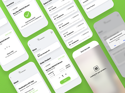 Inventory App app app design barcode design graphic design inventory item item ordering mobile mobile app mobile design order product design ui ux warehouse workers