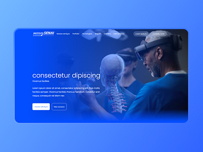 Hero banner page blue company design doctor figma hero banner home ios medicine page tech ui ux