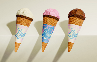 Zouch Ice Cream Branding brand identity branding graphic design logo