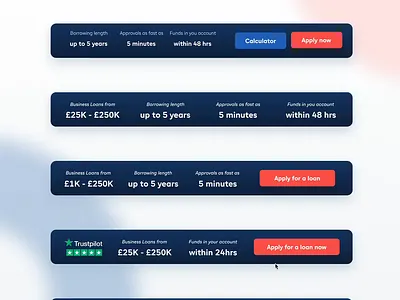 Website Home Page Landing Widget apply calculator design header hero iwoca ui ux website widget