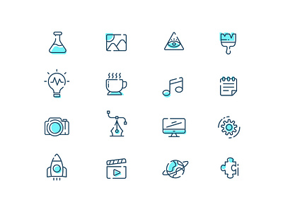 Creatives Lineal Icons Set creative icon icon set icons idea ideas illustration lineal logo outline tech ui vector vector icon
