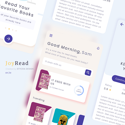 JoyRead Ux / Ui Designs branding design idris ui ux