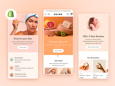 BKIND redesign at my own Shopify Template baymard bkind concept design eccomerce graphic design onlinestore shopify shopifystore ui ux uxdesign web website webstore