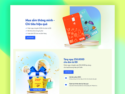 Credit Card Landing Page branding credit card design digital wallet finance hcm hochiminh landing page minimal online bank online payment payment gateway transaction ui visa web