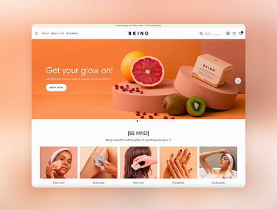 BKIND redesign at my own Shopify Template bkind concept design ecommerce minimal onlinestore shopify shopifyshop shopifytemplate ui ux uxdesign web website