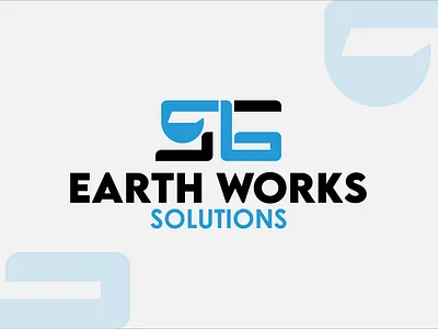 SG Earth Works Solution bulldozer earthwork graphic graphic design icon logo logo design modern portrait tech