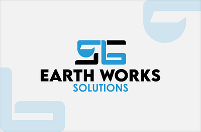 SG Earth Works Solution bulldozer earthwork graphic graphic design icon logo logo design modern portrait tech