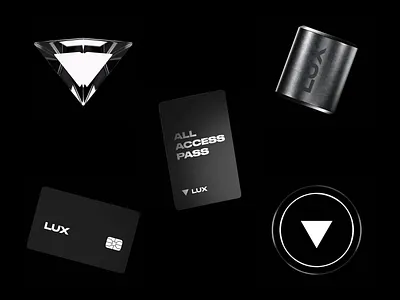 Lux NFT Icons 3d animation black blender card coin credit card cylinder dark glass glow icon illustration luxury metal mineral nft pyramid render uranium