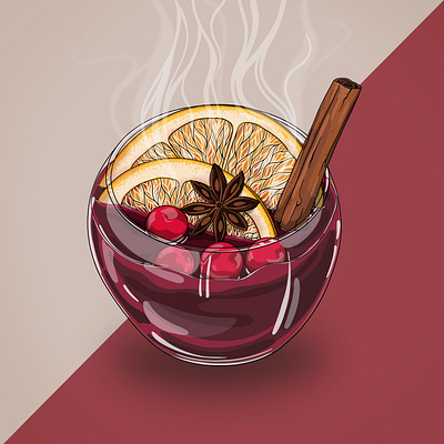 Mulled wine food foodillustration illustration