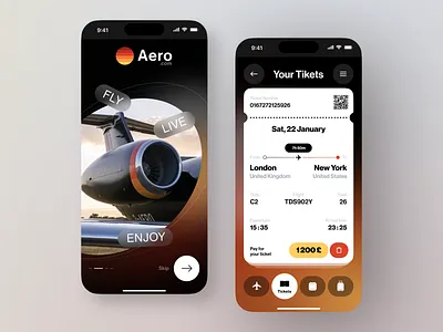 Aero - Flights app aero air airplane airplane app flight flights app flights app design mobile flights app mobile ux mobile uxui new york plane tickets travel travel app travel app design travel mobile app uxui