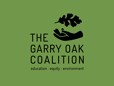 Garry Oak Coalition Logo Concept graphic design hand illustration logo non profit tree nature vector