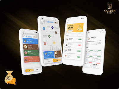 Golden Bills app app dev design flutter office team ui ux