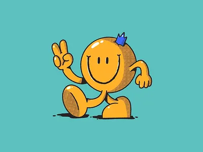 Smiley day! cartoon character character design design doodle drawing halftone illustration smiley vector