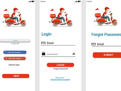 Food Ordering App branding foodordering appdesign design ui