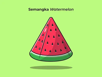 Semangka Watermelon design graphic design illustration logo vector