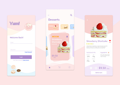7 Day Design Challenge: 01 Yum! - UI Design design figma graphic design mobile mobile design ui web design