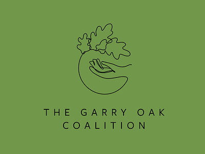 Garry Oak Coalition Logo Concept branding concept design graphic design hand illustration leaf logo nature vector