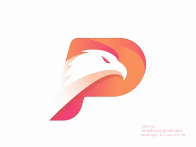 P phoenix Logo Design abstract logo animal bird branding digital art eagle logo falcon graphic design ico illustration inspiration letter p logo logoinspiration logotype m n o p q r s t u v w x y z p eagle p phoenix logo design symbol typography
