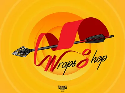 Wraps Shop Logo arrow bow branding graphic design illustration logo online shop vector wraps