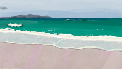 Beach beach design illustration pro procreate