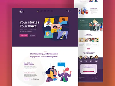 ULUstory.com - Corporate Skill Development App figma illustration rahatulbd real website saas ui ui design ux web design xd