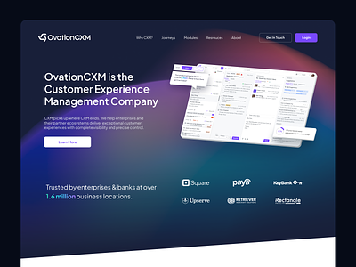 Landing page exploration design landing page marketing modern ovation ui ux web website