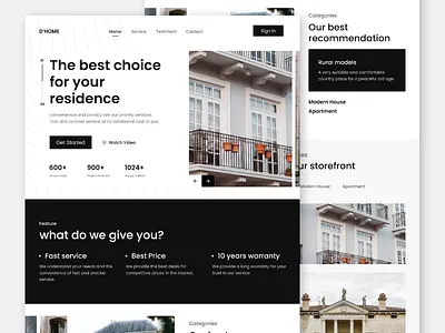 D'HOME apartment design home landingpage residences ui uiux user experience user interface ux