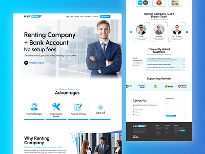 We Rent Companies - Home page design animation branding design figma illustrator graphic design illustration illustrator logo top ux ui designer ui ui designer ui designs ux vector