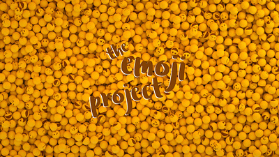 The Emoji Project 3d alan jacob george art balls branding cinema 4d clean design emoji emotion graphic design happy illustration logo minimal render smile typography visualization yellow
