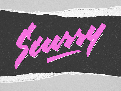 Scurry branding brush calligraphy design graphic design handlettering inktober2022 lettering logo logotype monogram script scurry type typography vector