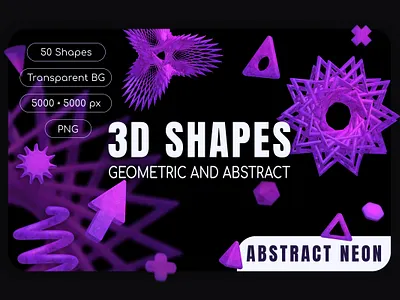 3d gradient geometric and abstract shapes, objects collection 3d abstarct aesthetic background collection geometric geometrical gradient holographic minimalism minimalist modern neon object pink purple shape texture violet wallpaper