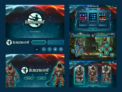 BlocKombat game interface ui visusal design