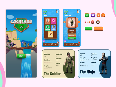 Cashland game interface ui visual design