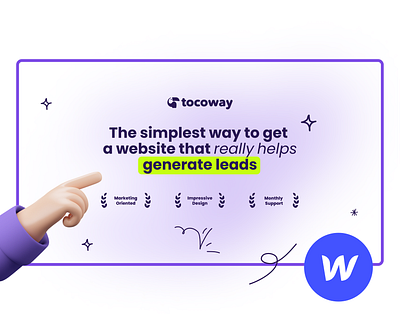 Tocoway (Webflow website) 3d design illustration landing logo ui web webdesign webflow