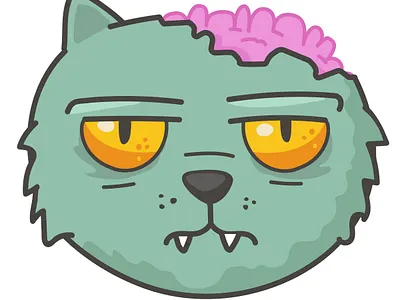 Zombie cat adobe illustrator cat illustration zombie