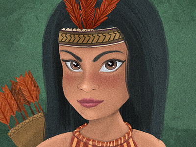 Iraya - Young Amazonic Warrior graphic design illustration