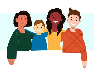 Friendship of Nations different friendship illustration nations people poster vector