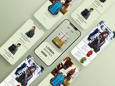 Bag Shop Website - Web Homepage mobile Version hero section mobile app mobile version ui