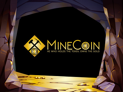 Logo-Design-MineCoin-Door-Shop-Gold-Fiting-Abstract-Simple-Uniqu abstract body branding business coin design door fiting gold graphic design illustration logo logo design minecoin shop simple solutions text unique vector