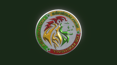 Senegal national team – 3D badge 3d 3d art africa blender branding design football illustration logo shield sport