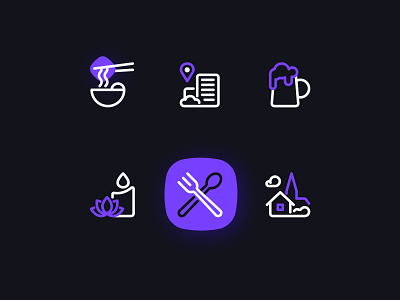 Catering UI Icon Set | Outline cater communication food supply icon icon set illustration line icon modern icon ui