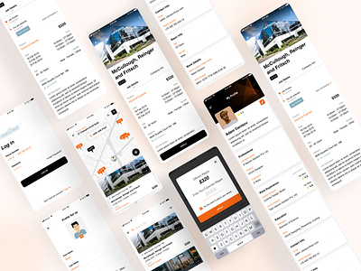 Job App for Seeker and Provider app background design detail illustration job application list map profile typography ui ux