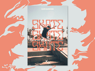 Skate Skate Skate Poster design display typeface graphic design poster poster design skateboarding type