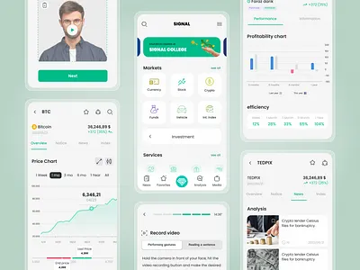 Fintech App - Signal app application branding crypto crypto app cryptocurrency design fintech iran signal ui uiux ux