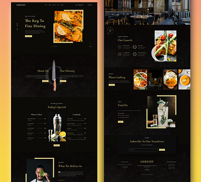 Restaurant Web UX UI landing page restaurant web ux ui ux ui web ui design