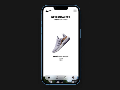 Nike Mobile Product Slider app clean creative design graphic design inspiration minimal mobile modern nike prototype shoe slider ui ux